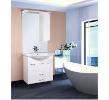 Комплект мебели белый глянец 76 см Onika Моника 107501 + 1WH110259 + 207507