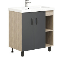 Тумба с раковиной дуб сонома/серый матовый 71 см Onika Тимбер 107057 + 4620008197746