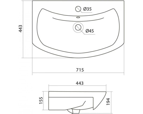 Приобрести Комплект мебели ясень шимо светлый 71,5 см Onika Дельта 107032 + 1WH207776 + 207020 в магазине сантехники Santeh-Crystal.ru