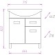 Купить Тумба с раковиной белый глянец 71,5 см Onika Балтика 107025 + 1WH207776 в магазине сантехники Santeh-Crystal.ru