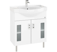 Тумба с раковиной белый глянец 70 см Onika Кристалл 107024 + UM-ERI70/1