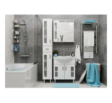 Комплект мебели белый глянец 70 см Onika Кристалл 107024 + UM-ERI70/1 + 206705