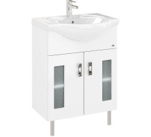 Тумба с раковиной белый глянец 66 см Onika Кристалл 106545 + 1WH109651