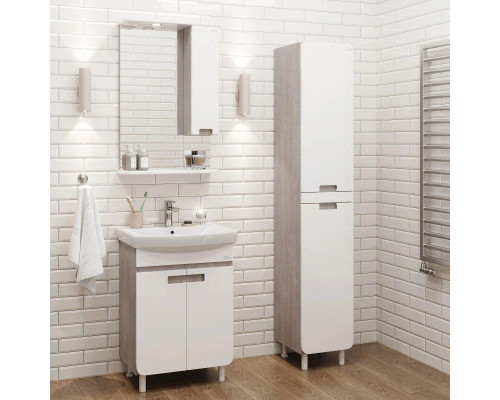 Заказать Тумба с раковиной белый глянец/кастелло 60,5 см Onika Харпер 106143 + UM-CAR60/1 в магазине сантехники Santeh-Crystal.ru