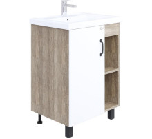 Тумба с раковиной дуб сонома/белый матовый 60 см Onika Легран 106140 + UM-COM60/1