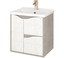 Тумба с раковиной светлый камень/бетон крем 60 см Onika Брендон 106138 + 1WH302421