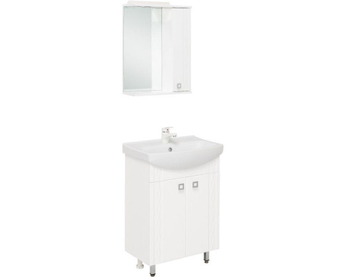 Купить Тумба с раковиной белый глянец 61,5 см Onika Лига 106134 + 1.3120.3.S00.11B.0 в магазине сантехники Santeh-Crystal.ru