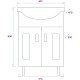 Приобрести Тумба с раковиной белый глянец 60,5 см Onika Кристалл 106123 + 1WH109652 в магазине сантехники Santeh-Crystal.ru