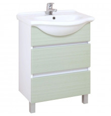 Комплект мебели белый матовый/оливковый матовый 61,5 см Onika Элита 106121 + 1.3120.3.S00.11B.0 + 206022