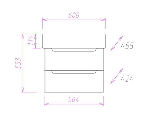 Купить Комплект мебели белый глянец 60,5 см Onika Неаполь 106104 + 4640021061152 + 206064 в магазине сантехники Santeh-Crystal.ru