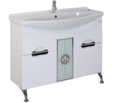 Тумба с раковиной белый глянец 106,5 см Onika Флорена 110504 + 4620008197388