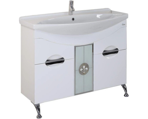 Заказать Комплект мебели белый глянец 106,5 см Onika Флорена 110504 + 4620008197388 + 210502 в магазине сантехники Santeh-Crystal.ru