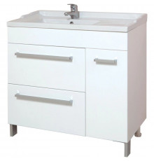 Тумба с раковиной белый глянец 90,5 см Onika Олимп 109015 + 609001