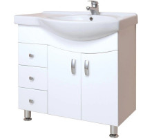 Тумба с раковиной белый глянец 83 см Onika Эльбрус 108201 + 1WH110225