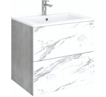 Тумба с раковиной мрамор/камень бетонный 66 см Onika Марбл 106548 + 4640021062203