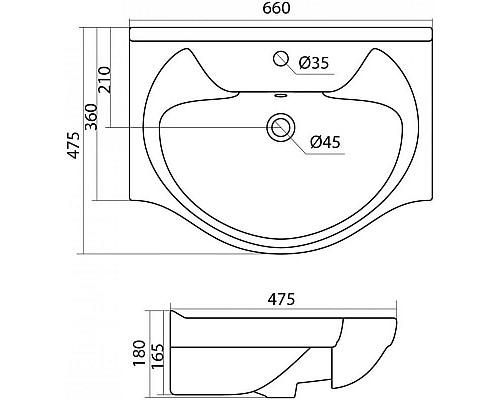 Заказать Комплект мебели белый глянец 66 см Onika Валенсия 106535 + 1WH109651 + 206532 в магазине сантехники Santeh-Crystal.ru