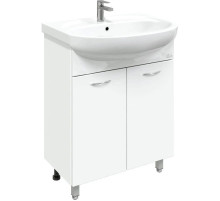 Тумба с раковиной белый глянец 66,5 см Onika Стелла 106501 + 1WH110174