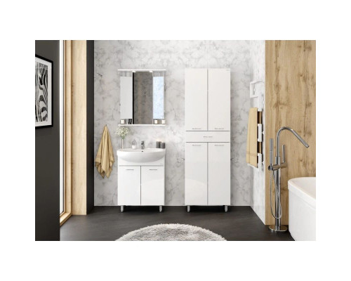 Заказать Тумба с раковиной белый глянец 66,5 см Onika Стелла 106501 + 1WH110174 в магазине сантехники Santeh-Crystal.ru