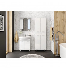 Комплект мебели белый глянец 66,5 см Onika Стелла 106501 + 1WH110174 + 206505