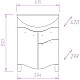 Купить Комплект мебели белый глянец 61,5 см Onika Лайн 106044 + 4620008192772 + 205820 в магазине сантехники Santeh-Crystal.ru