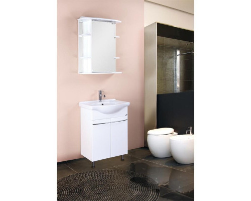 Заказать Комплект мебели белый глянец 60,5 см Onika Селигер 106006 + 1WH110268 + 206007 в магазине сантехники Santeh-Crystal.ru