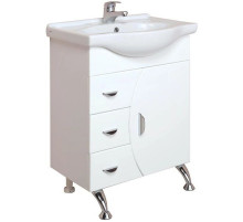 Тумба с раковиной белый глянец 60,5 см Onika Луна 106005 + 1WH110268