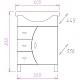 Купить Тумба с раковиной белый глянец 60,5 см Onika Луна 106005 + 1WH110268 в магазине сантехники Santeh-Crystal.ru