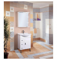 Комплект мебели белый глянец 60,5 см Onika Луна 106005 + 1WH110268 + 206013