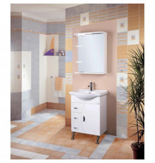 Комплект мебели белый глянец 60,5 см Onika Луна 106005 + 1WH110268 + 206014