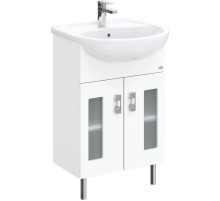 Тумба с раковиной белый глянец 54 см Onika Кристалл 105550 + UM-ERI55/1