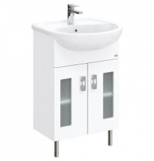 Тумба с раковиной белый глянец 54 см Onika Кристалл 105550 + UM-ERI55/1