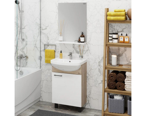 Заказать Тумба с раковиной дуб сонома/белый матовый 52 см разборная Onika Эко 105209 + 1.3120.1.S00.11B.0 в магазине сантехники Santeh-Crystal.ru