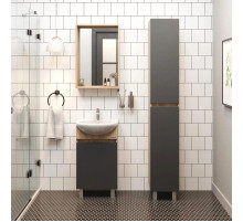 Комплект мебели дуб сонома/серый матовый 46 см Onika Милтон 104512 + 4620008192741 + 204803