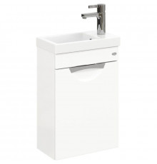 Тумба с раковиной белый глянец 40 см Onika Комо 104005 + UM-COM40/1