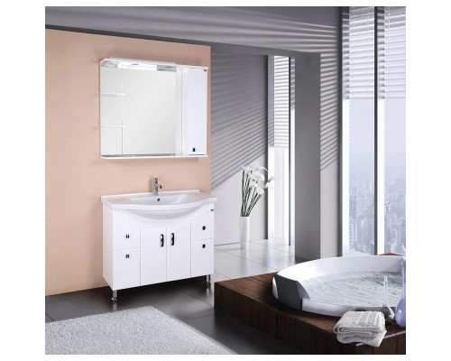 Купить Тумба с раковиной белый глянец 90,8 см Onika Эльбрус 109016 + 1WH110790 в магазине сантехники Santeh-Crystal.ru