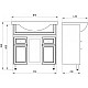 Заказать Тумба с раковиной белое дерево 80 см ASB-Mebel Орхидея в магазине сантехники Santeh-Crystal.ru