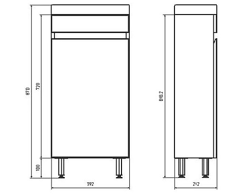 Заказать Тумба белый/дуб золотой 39,2 см ASB-Mebel Марко в магазине сантехники Santeh-Crystal.ru