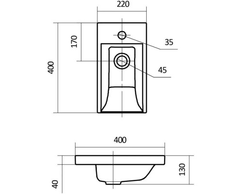 Заказать Тумба с раковиной белый/дуб золотой 40 см ASB-Mebel Марко в магазине сантехники Santeh-Crystal.ru