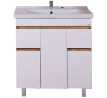 Тумба с раковиной белый/дуб золотой 80,5 см ASB-Mebel Марко