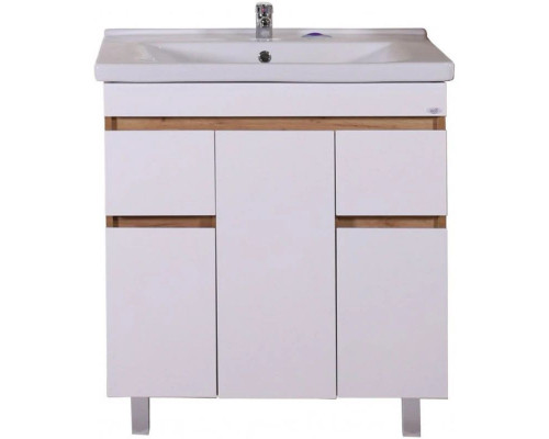 Заказать Тумба с раковиной белый/дуб золотой 80,5 см ASB-Mebel Марко в магазине сантехники Santeh-Crystal.ru