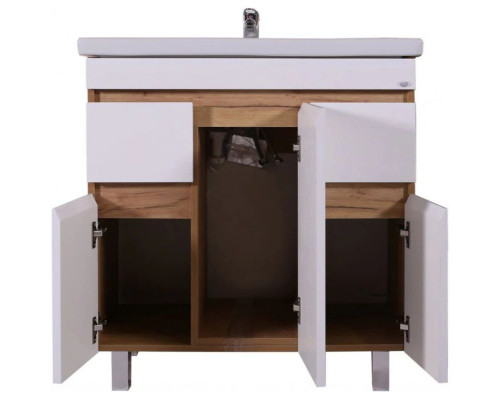 Заказать Тумба с раковиной белый/дуб золотой 80,5 см ASB-Mebel Марко в магазине сантехники Santeh-Crystal.ru