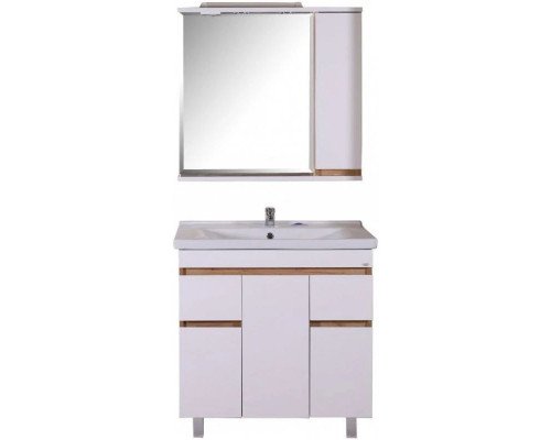 Заказать Тумба с раковиной белый/дуб золотой 80,5 см ASB-Mebel Марко в магазине сантехники Santeh-Crystal.ru