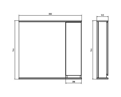 Купить Комплект мебели белый/дуб золотой 80,5 см ASB-Mebel Марко в магазине сантехники Santeh-Crystal.ru