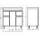 Купить Комплект мебели белый/дуб золотой 80,5 см ASB-Mebel Марко в магазине сантехники Santeh-Crystal.ru