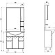 Купить Тумба с раковиной белый 80 см ASB-Mebel Мессина в магазине сантехники Santeh-Crystal.ru