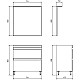 Купить Тумба с раковиной ясень белый 81 см ASB-Mebel Коста в магазине сантехники Santeh-Crystal.ru