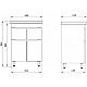 Приобрести Тумба с раковиной белый 60,5 см ASB-Mebel Бари в магазине сантехники Santeh-Crystal.ru