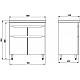 Купить Тумба с раковиной белый 80,5 см ASB-Mebel Бари в магазине сантехники Santeh-Crystal.ru