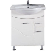 Тумба с раковиной белый ясень 66 см ASB-Mebel Альфа