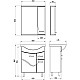 Заказать Тумба с раковиной белый ясень 66 см ASB-Mebel Альфа в магазине сантехники Santeh-Crystal.ru